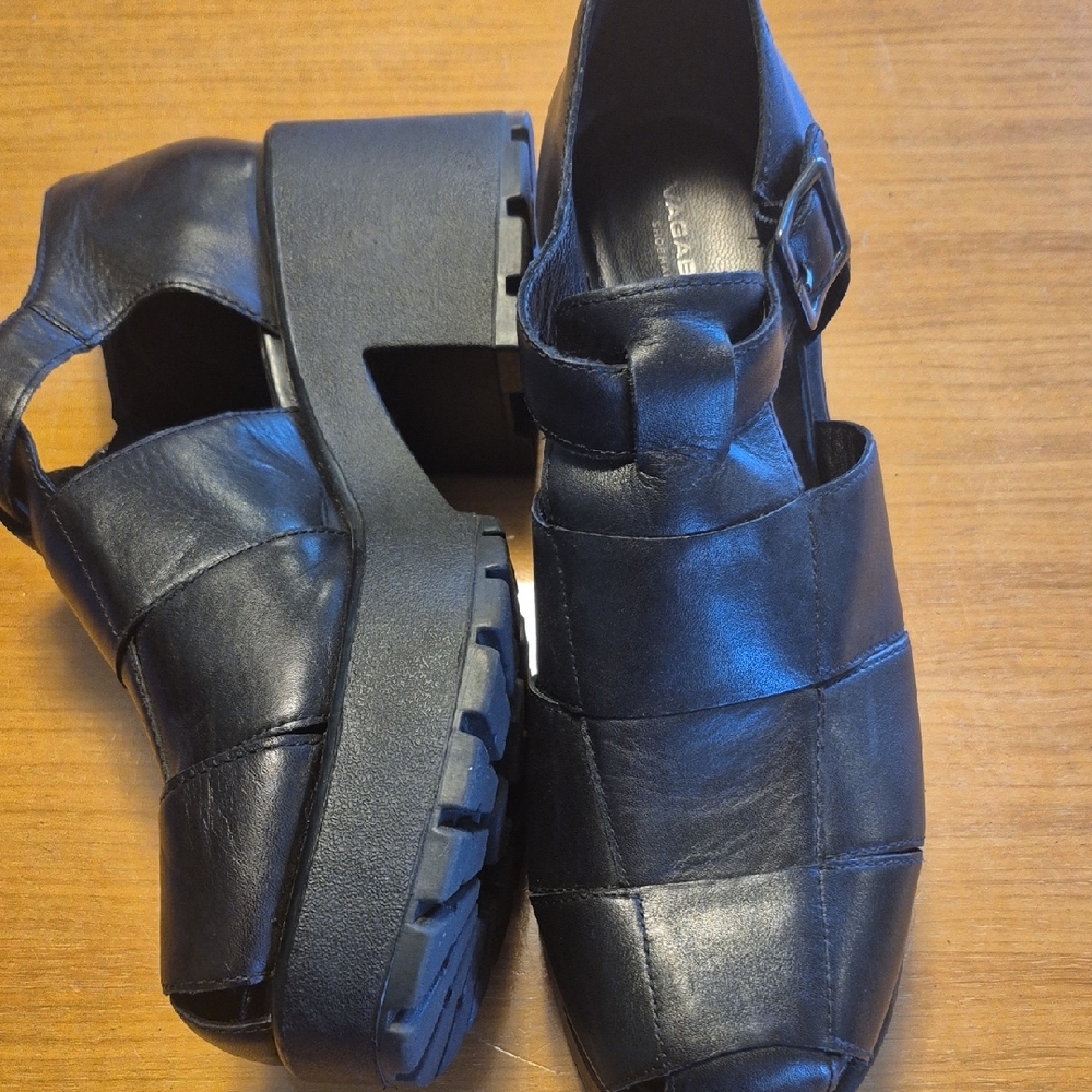 Vagabond Dioon Black Platform Sandals 9.5m 40eu